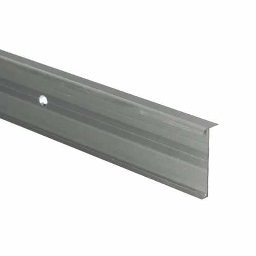 Weekendaanbieding Trapneusprofiel PVC zilver geborsteld 14x43mm - 150cm