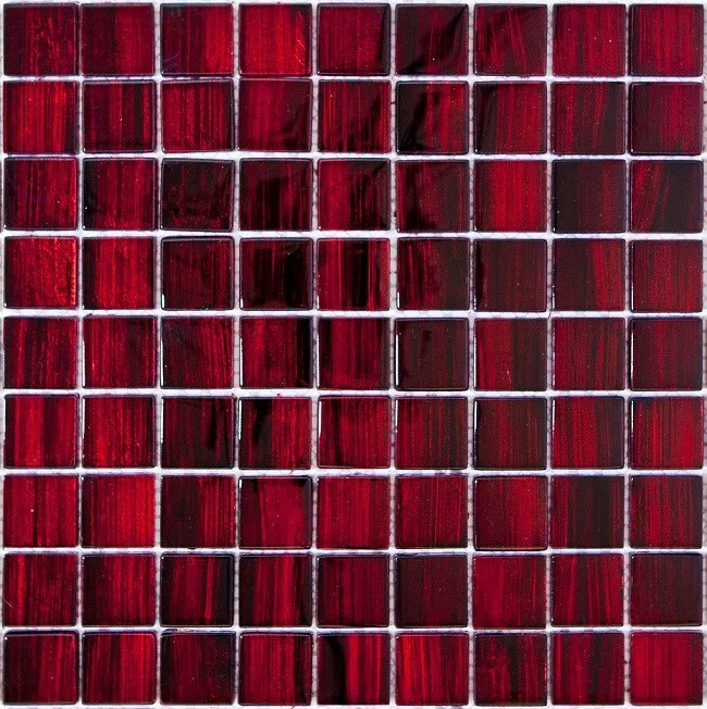 Laatste Versie Baerwolf GLASMOSA Rood 28X28cm (BARGL13002)