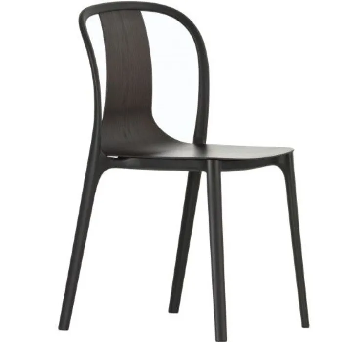 Vitra Belleville Chair Wood stoel-Donker eiken Laatste Kans