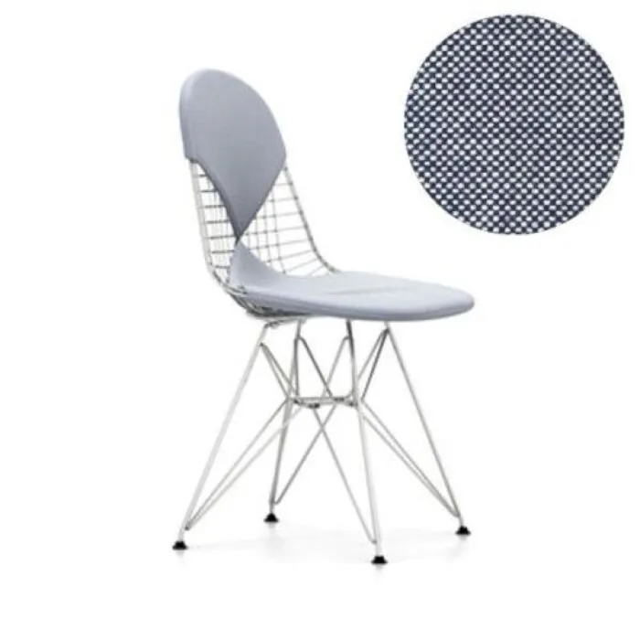 Vitra Eames Wire Chair DKR 2 stoel verchroomd onderstel-Hopsak 74 Must-Have
