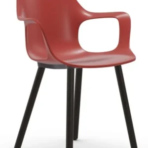 Vitra Hal RE Armchair Wood onderstel donker eiken-Baksteen Actieprijs
