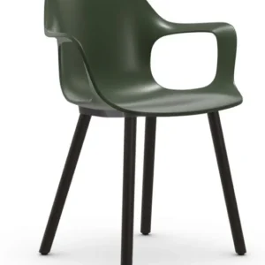 Vitra Hal RE Armchair Wood onderstel donker eiken-Ivy Populair