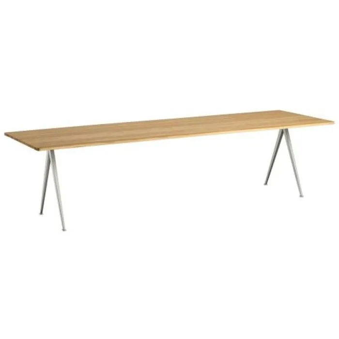 HAY Pyramid 12 eetbank-250x40 cm-Helder gelakt, beige onderstel Rechtstreeks Van De Fabrikant