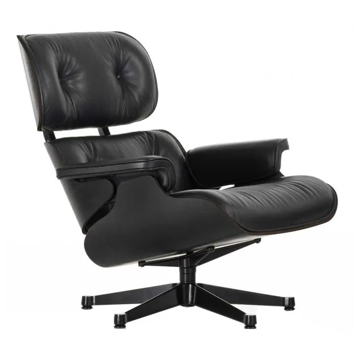 Beperkt Aanbod Vitra Eames Lounge chair fauteuil Black Edition zwart pigment NW