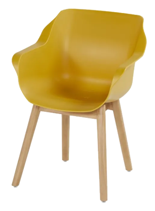 Rechtstreeks Van De Fabrikant Hartman Sophie Studio Teak armstoel-Mosterd
