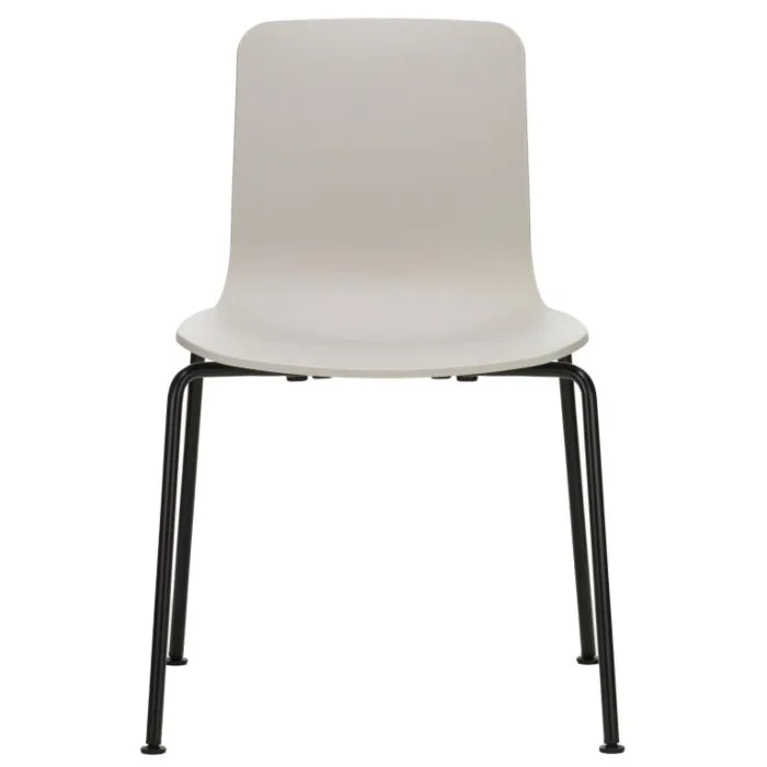 Gratis Retour Vitra Hal RE Tube stoel zwart poedercoating onderstel-Warm Grey