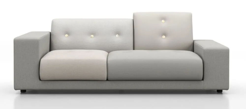 Snelle Levering Vitra Polder Compact bank rechts-The Pebble Greys