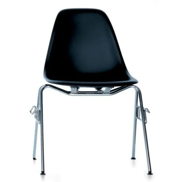 Vitra Eames DSS stapelbare stoel- Deep Black RE Snelle Levering