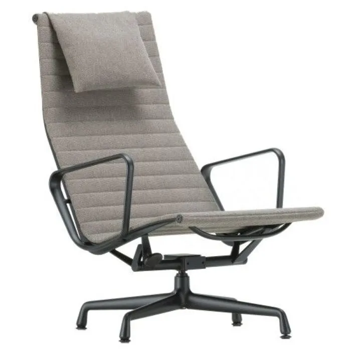 Vitra Aluminium Chair Black EA 124 grijs fauteuil Lage Kosten