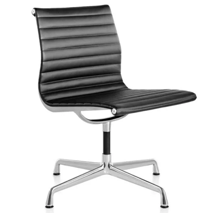 Superprijs Vitra EA 105 stoel-Leer / zwart