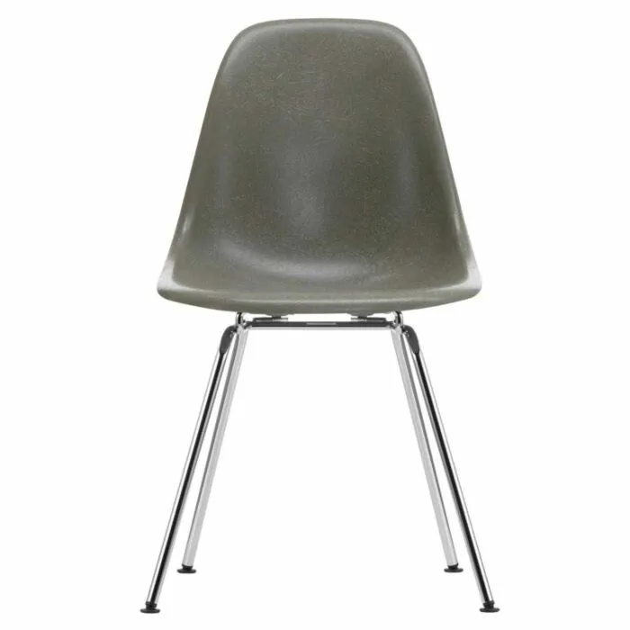 Vitra Eames DSX Fiberglass stoel met verchroomd onderstel-Raw Umber Favoriet