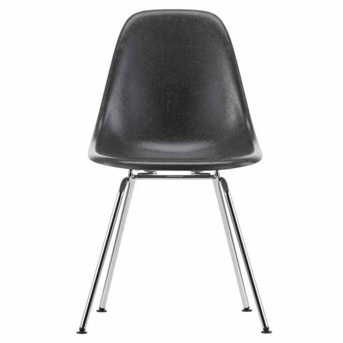 Vitra Eames DSX Fiberglass stoel met verchroomd onderstel-Elephant Hide Grey Express Levering
