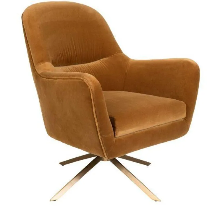 Hete Deal Dutchbone Robusto Lounge Chair-Whiskey