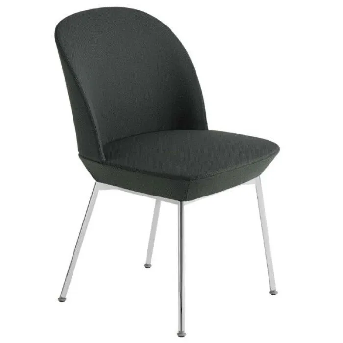 muuto Oslo Side stoel chrome poten-Twill Weave 990 Flitsaanbieding