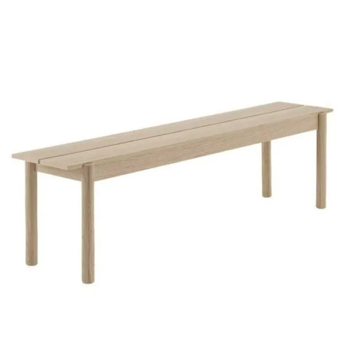 muuto Linear Wood eetbank-170x34 cm Beperkte Voorraad