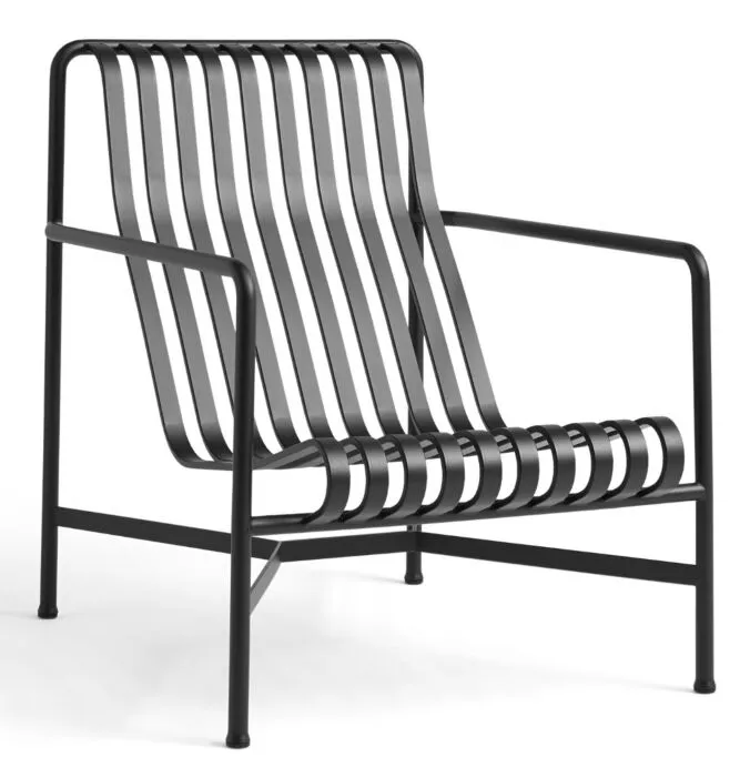 Betrouwbaar HAY Palissade Lounge Chair High stoel-Anthracite