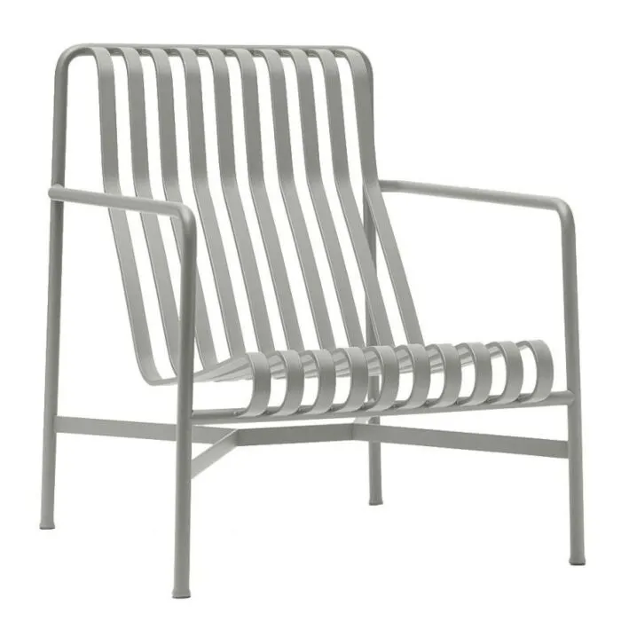 HAY Palissade Lounge Chair High stoel-Sky Grey Direct Beschikbaar