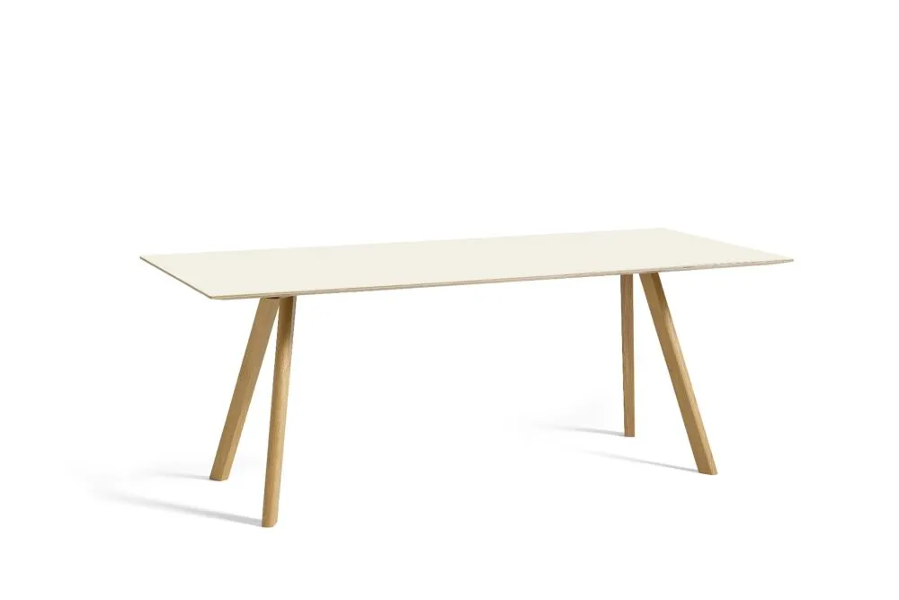 Hay Copenhague CPH30 water-based gelakt eiken tafel-Off-white-200x90 cm Koopje
