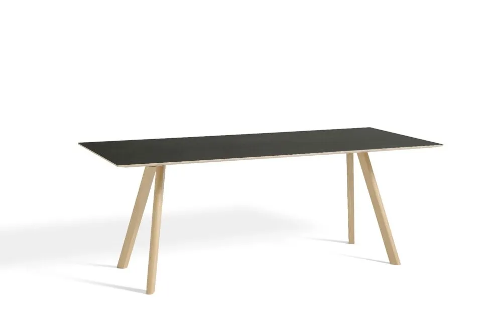 Flitsaanbieding Hay Copenhague CPH30 water-based gelakt eiken tafel-Black-200x90 cm