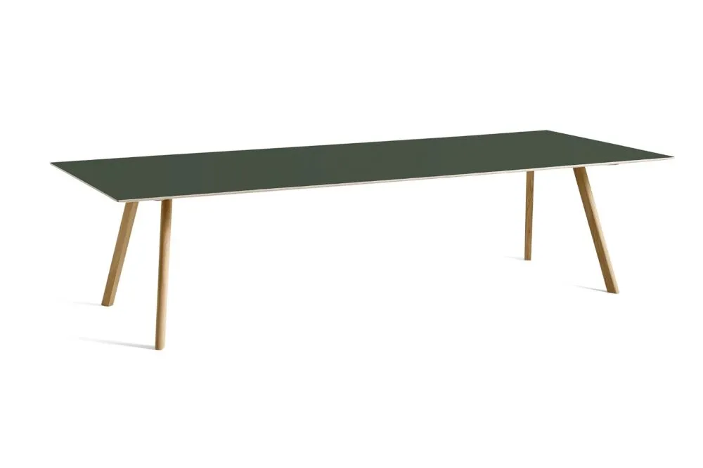 Hay Copenhague CPH30 water-based gelakt eiken tafel-Green-300x120 cm Hete Deal