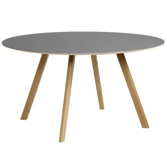 Alleen Vandaag Hay Copenhague CPH25 water-based gelakt eiken tafel-Grey-∅ 140 cm