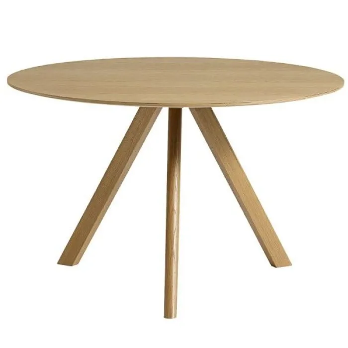 Lage Kosten HAY Copenhague CPH20 water-based gelakt eiken onderstel tafel-Eiken-∅ 120 cm