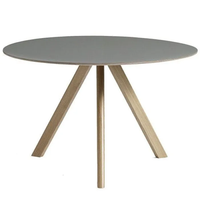 HAY Copenhague CPH20 water-based gelakt eiken onderstel tafel-Grey-∅ 120 cm Aanbieding
