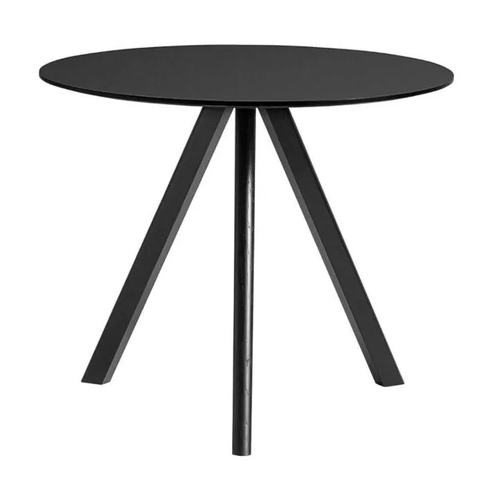 Populair Hay Copenhague CPH20 zwart onderstel tafel-Zwart Lino-∅ 90 cm