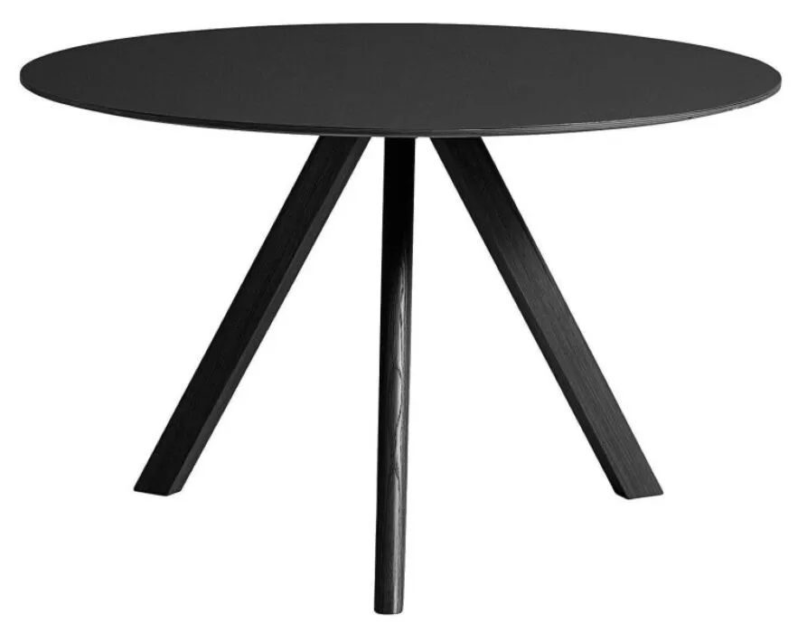 Veilige Betaling Hay Copenhague CPH20 zwart onderstel tafel-Zwart Lino-∅ 120 cm