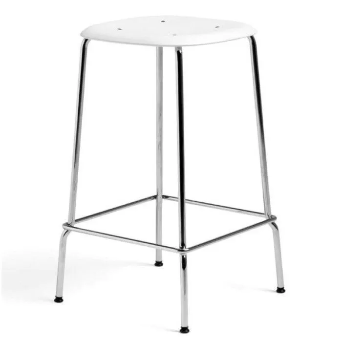Speciale Aanbieding Hay Soft Edge 85 kruk 75cm -Dusty green-Chromed