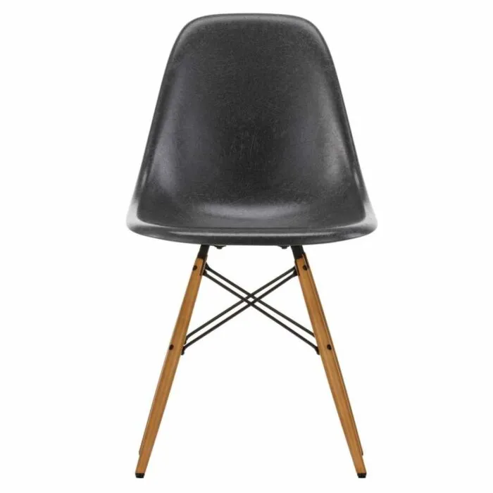 Goedkoop Vitra Eames DSW Fiberglass stoel met esdoorn goud onderstel-Elephant Hide Grey