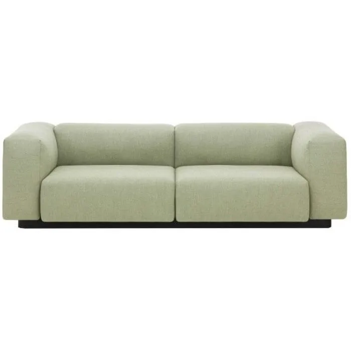 Vitra Soft Modular 2-zits bank-Dumet Sage/pebble Gratis Retour