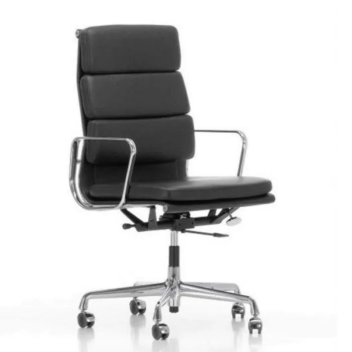 Meest Verkocht Vitra EA 219 bureaustoel-Leer premium nero