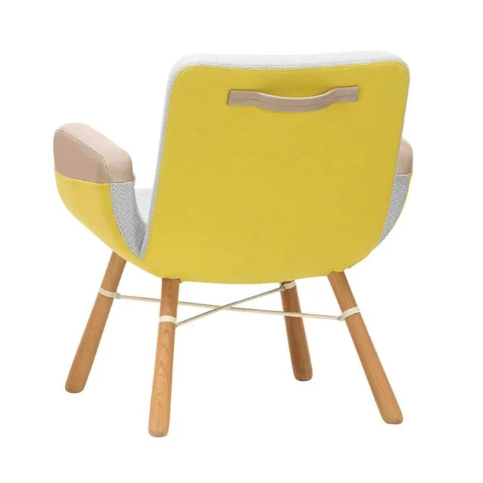 Gecertificeerd Vitra East River Chair fauteuil met natural eiken onderstel-Light mix