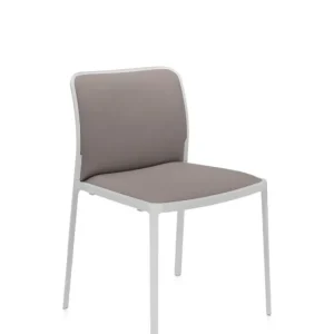 Dagaanbieding Kartell Audrey Soft wit stoel-Wit-beige-Zonder armleuning