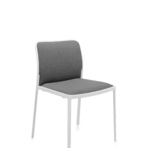 Dagaanbieding Kartell Audrey Soft wit stoel-Wit-grijs-Zonder armleuning