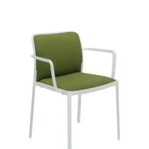 Kartell Audrey Soft wit stoel-Wit-zuurgroen-Met armleuning Veilige Betaling