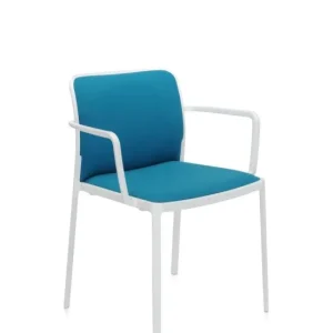 Kartell Audrey Soft wit stoel-Wit-octaangroen-Met armleuning Tijdelijk Beschikbaar