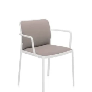 Kartell Audrey Soft wit stoel-Wit-beige-Met armleuning Lage Prijs