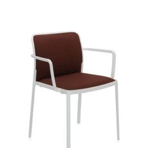Kartell Audrey Soft wit stoel-Wit-bruin-Met armleuning Populair