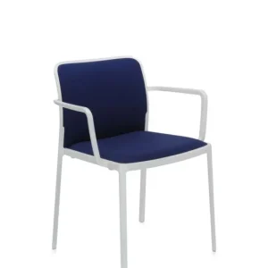 Meest Verkocht Kartell Audrey Soft wit stoel-Wit-blauw-Met armleuning