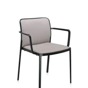Meest Verkocht Kartell Audrey Soft zwart stoel-Beige-Met armleuning