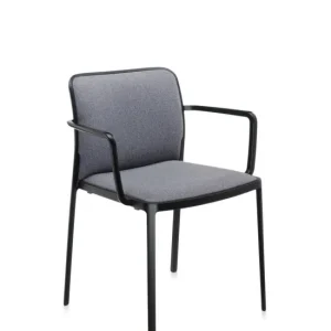Kartell Audrey Soft zwart stoel-Grijs-Met armleuning Betaalbaar
