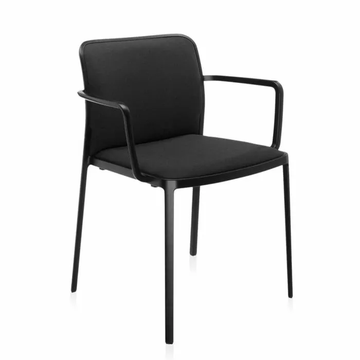 Kartell Audrey Soft zwart stoel-Zwart-Met armleuning Gereduceerde Prijs