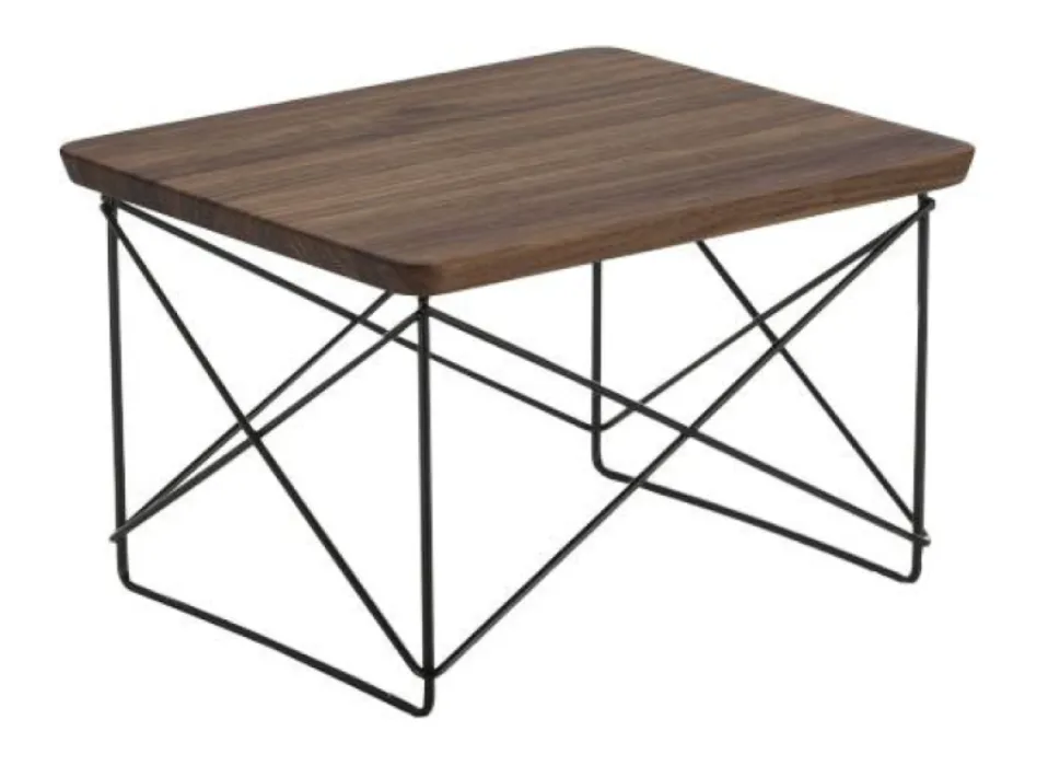 Premium Vitra LTR tafel met zwart onderstel-Noten