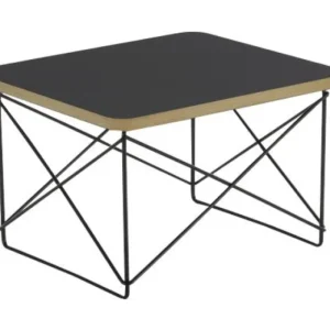 Vitra LTR tafel met zwart onderstel-Zwart HPL Snelle Levering