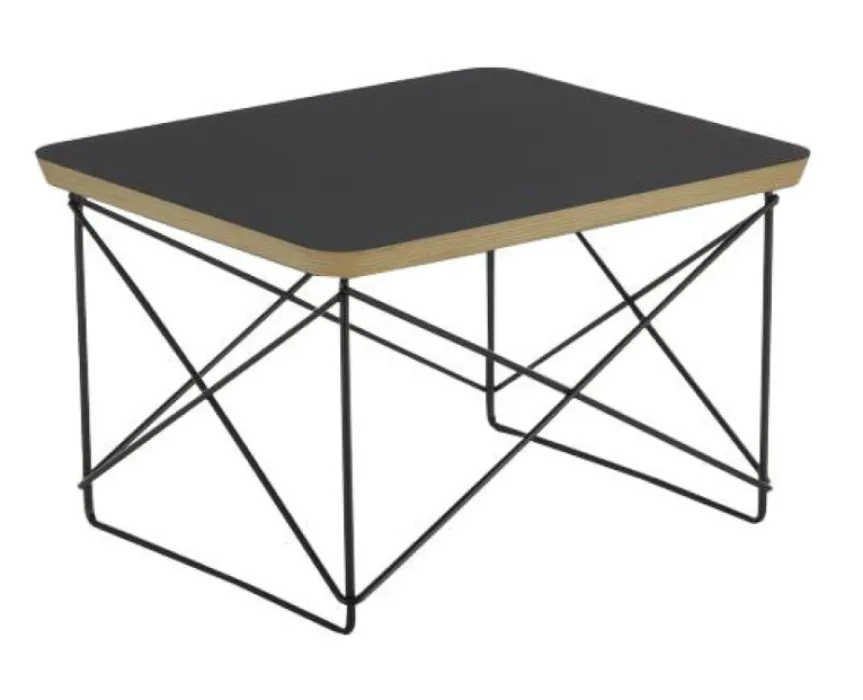 Vitra LTR tafel met zwart onderstel-Zwart HPL Snelle Levering