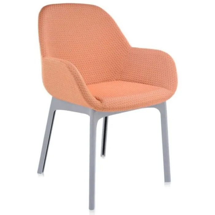 Kartell Clap stoel melange-Grijs-oranje Betrouwbaar