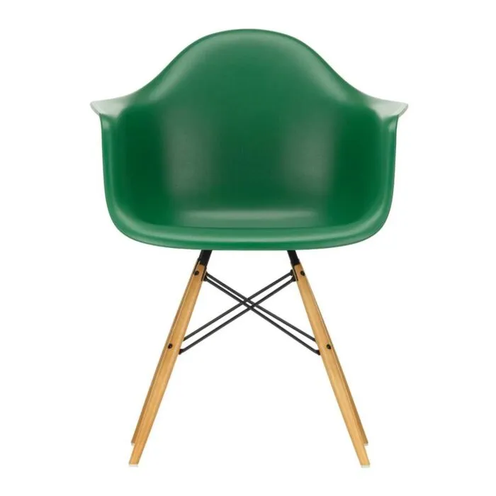 Bestseller Vitra Eames DAW stoel met esdoorn goud onderstel-Emerald