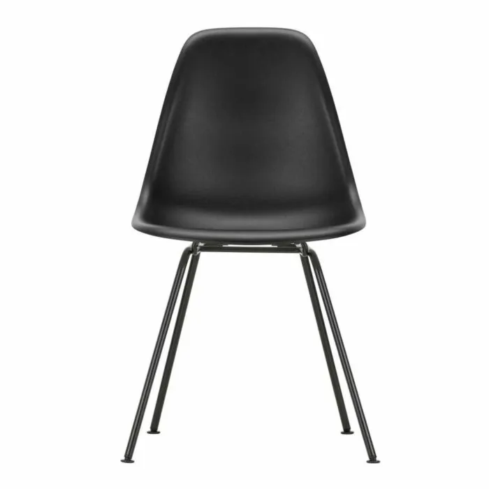 Vitra Eames DSX stoel met zwart gepoedercoat onderstel-Zwart Gecertificeerd